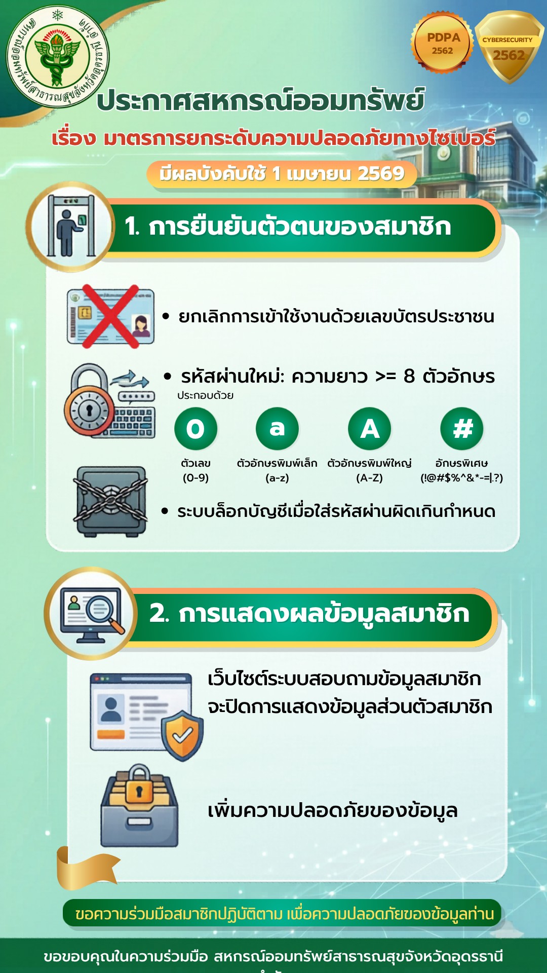 ประกาศมาตรการยกระดับความปลอดภัยทางไซเบอร์